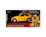 AUTO TRANS FORMERS BUMBLEBEE VOLKSWAGEN BEETLE 1:32 JADA TOYS JT-35595
