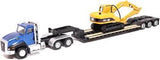 Miniatura Tractor, Excavadora Cat CT660 Day Cab Tractor with Trailer and Cat 315C L Excavator 1.87 Cat DM-84415