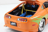 Auto BRIAN's Toyota Supra - Metallic Orange FF 1:24 Jada Toys JT-97168-4 Caja x 4