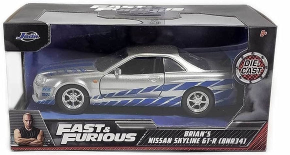 Auto BRIAN's Nissan Skyline GT-R (R34) FF 1:32 Jada Toys JT-97184