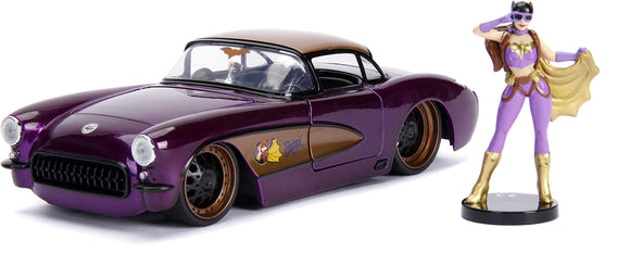 Auto Chevy Corvette w/BATGIRL 1957 1:24 Jada Toys JT-30457