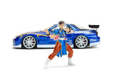Auto STREET FIGHTER  1993 MAZDA RX-7 w/CHUN-LI 1:24 Jada Toys JT-30838
