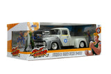 Auto STREET FIGHTER  1956 FORD F-100 w/GUILE 1:24 Jada Toys JT-34373