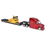 Miniatura Tractor Peterbilt Model 579 UltraLoft  Trailer
and Cat D5M Dozer 1.87 1.87 Cat DM-84419