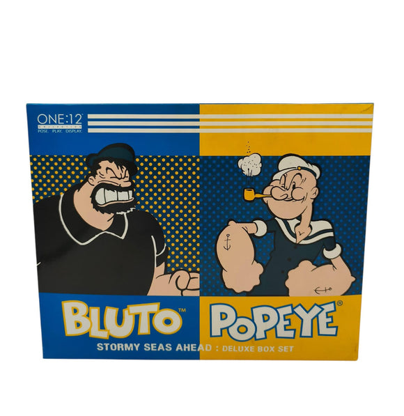 Figura Popeye y pluto  pvc articulado 1-12 Mezco MC-76471