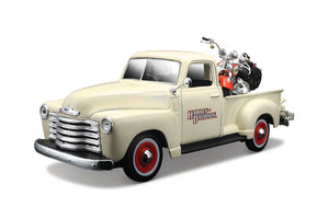 Auto Chevrolet 3100 Pickup w/ 1:24 H-D 2001 -1950  1:25 MAISTO MTO-32194