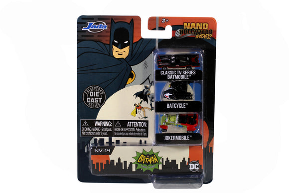 Auto Nano Hollywood Rides - CLASSIC TV SERIES BATMAN  Jada Toys JT-31988 Caja x 8