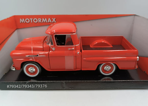 Auto Escala Chevy Apache Fleetside Pickup 1958 1:24 MotorMax MM-79311