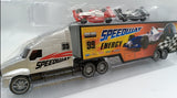 Camion escala Racing Trailer w/ 2 pc 3" 14" MotorMax MM-76538