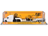 Adorno plataforma con excavadora 1:87 White Peterbilt 579 - Cat 315C Excavator C16  Cat DM-84423