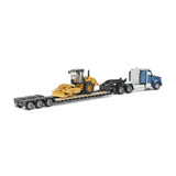 Adorno plataforma con Maquina Rodillo 1:87 Blue Kenworth T880 - Cat Padfoot Roller C16  Cat DM-84424