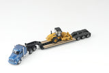 Adorno plataforma con Maquina Rodillo 1:87 Blue Kenworth T880 - Cat Padfoot Roller C16  Cat DM-84424
