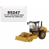 Adordno Contador y vibrador  1:87 Cat CP56 Padfoot Drum Vibratory Soil Compactor C10  Cat DM-85247
