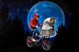 Figura E.T. 40 aniversario-Elliot y ET en bicicleta 7" Neca NC-55065