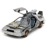 Auto 1:24 BTTF Part III -  TIME MACHINE w/LIGHT (RAIL WHEEL) JADA JT-34996