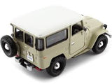 Auto Toyota FJ 40  ( Hard Top )  Beige / White Top 1:24 Motormax