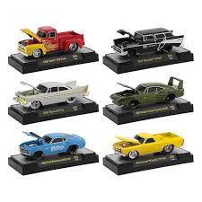 AUTO 1956 FORD,1957 CHEVROLET,1969 DODGE,1969 FORD,1970 CHEVROLET,1958 PLYMOUTH 1:64 M2-82161-20