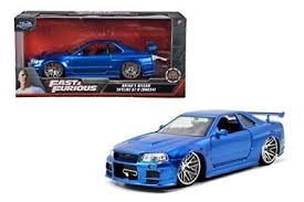 Auto  Nissan Skyline GT-R (R34)Brians FF Blue 1:24 JADA JT- 97173-4