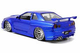 Auto  Nissan Skyline GT-R (R34)Brians FF Blue 1:24 JADA JT- 97173-4