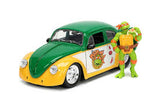 Auto 1:24 TMNT 59 VW DRAG BEETLE W/MICHELANGELO   Jada toys  JT-33741