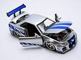 Auto 1:24 FF - BRIAN's Nissan Skyline GT-R (R34) C.Silver JADA JT-97158-IS