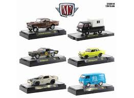 Auto 1965 Shelby,1955 Chevrolet,1970 Datsun 510,1964 Dodge A100,1985 Chevrolet camaro,1965 Ford Econoline 1:64 M2- 32500-64