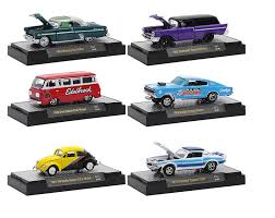 AUTO 1954 MERCURY,1967 VW BEETLE,1957 CHEVROLET,1965 FORD,1966 DODGE,1972 CHEVROLET 1:64 M2-32600-61