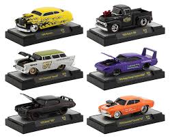AUTO 1957 CHEVROLET,1949 MERCURY,1956 FORD,1969 DODGE,1970 BUICK,1970 CHEVROLET 1:64 M2-82161-19