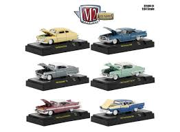 Auto 1954 Chevrolet,1960 Chrysler,1958 Plymouth,1957 Ford Fairlane,1953 Oldsmobile,1949 Mercury Coupe 1:64 M2-32500-51