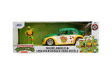 Auto 1:24 TMNT 59 VW DRAG BEETLE W/MICHELANGELO   Jada toys  JT-33741