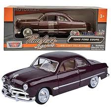 Auto Ford Coupe 1949 Dark Burgundy 1:24 Motormax
