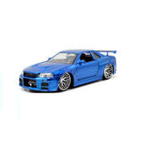 Auto  Nissan Skyline GT-R (R34)Brians FF Blue 1:24 JADA JT- 97173-4