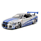 Auto 1:24 FF - BRIAN's Nissan Skyline GT-R (R34) C.Silver JADA JT-97158-IS