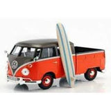 Auto Escala Volkswagen Pickup W/Surfboard - Orange - 1:24 Motor Max - 79560