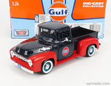 Auto Ford F-100 Pickup with Gulf Livery 1956 blue with red 1:24 Motormax