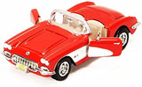 AUTO 1:24 CHEVROLET CORVETTE 1957 ROJO WELLY WL- 29393W