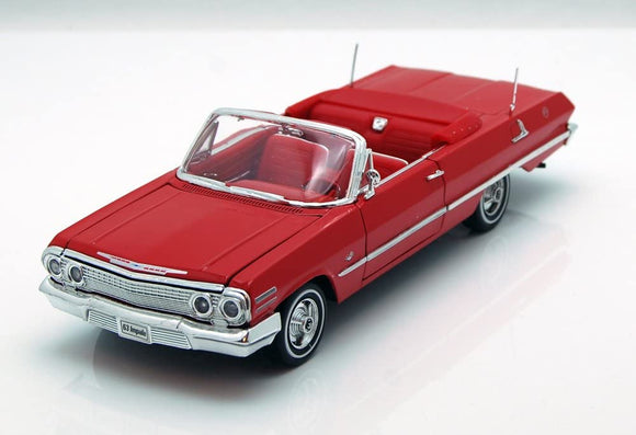 AUTO 1:24 CHEVROLET IMPALA 1963 ROJO WELLY WL- 22434-4D