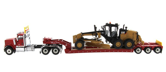 Adorno Camion Remolque HX520 -XL 120 con Motoniveladora 12M3 1:50 Cat DM-85598