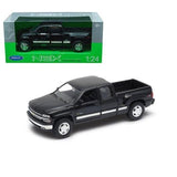 AUTO 1:24 CHEVROLET SILVERADO 1999 NEGRO WELLY WL- 22076W