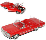 AUTO 1:24 CHEVROLET IMPALA 1963 ROJO WELLY WL- 22434-4D