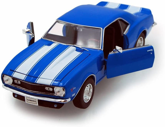 AUTO 1:24 CHEVROLET CAMARO 1968 AZUL WELLY WL- 22448-4D