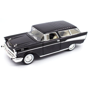 AUTO 1:24 1957CHEVROLET NOMAD ROAD 4 Lucky Diecast Color Negro LD- 24203
