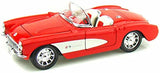 AUTO 1:24 CHEVROLET CORVETTE 1957 ROJO WELLY WL- 29393W