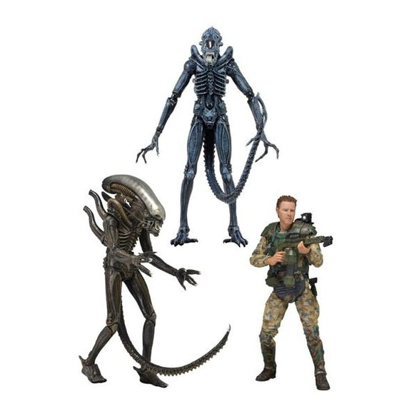 Figura Aliens 19 Cm Serie 2 Sargto Windrix,Alien y Alien Warrior Blue NC-51391 OFERTA 3 x 99,000