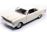 Auto ford falcon 1964 1:18 negro y crema con blanco Lucky Diecast LD- 92708