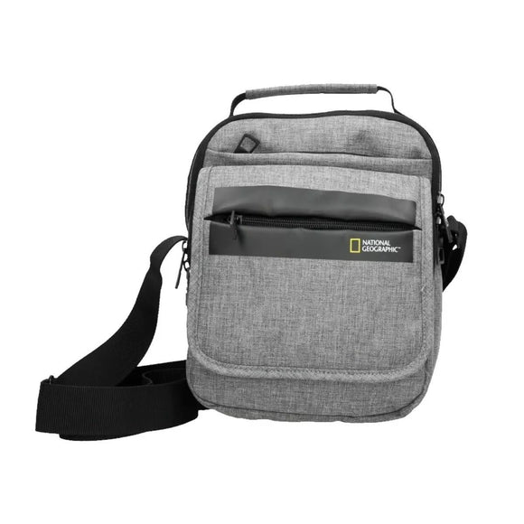 BOLSO STREAM POLYESTER FLAP L GRIS NATIONAL GEOGRAPHIC  NG- N13103.22