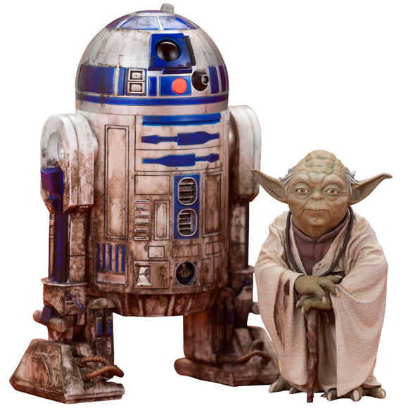 Figura Yoda y R2-D2 Dagobah pack x2 PVC 1:10 Star Wars KB-SW95