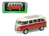 AUTO 1:24 VOLLKSWAGEN 1963 ROJO WELLY WL- 22095W