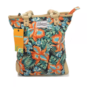 BOLSO POLYESTER MODELO COPACABANA FLOREADO SK- 76003.09