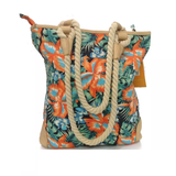 BOLSO POLYESTER MODELO COPACABANA FLOREADO SK- 76003.09